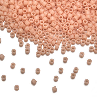 7.5g Miyuki Delica 11/0 Seed Beads, Duracoat Opaque Tea Rose (Pink) DB2111