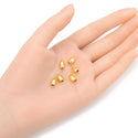 500pcs Tarnish Resistant Oval Beads, 18K Yellow Gold Plated Brass, Size Selections: 7x4mm, 8x5mm, 10x6mm, 12x7mm