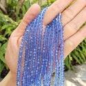 200pcs Creative Club Faceted Flat Bicone Rondelle Crystal Glass Beads #5305, Light Sapphire Blue, 6x4mm Small, Hole ID 1mm, CC3R614