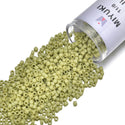 30g Miyuki Delica 11/0 Seed Beads, Opaque Matte Glazed Spring Green DB2290