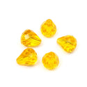 24pcs Adabele Austrian Faceted Teardrop Crystal Beads #5500, Light Topaz Yellow, 12mm x 10mm, Hole ID 1.2mm, SST-1208