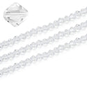 200pcs Creative Club Faceted Bicone Crystal Glass Beads, Crystal Clear, 8mm (0.31 Inch), Hole ID 1.1mm, CCB801