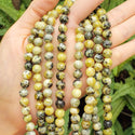 Natural Yellow Turquoise Gemstone Round Beads, 1 Strand/15 Inch, Size Selections: 4mm/6mm/8mm/10mm