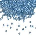 7.5g Miyuki Delica 11/0 Seed Beads, Translucent Luminous Dusk Blue DB2054