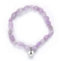 1 Strand Stretch Natural Purple Kunzite Free Form Gemstone Bracelet, 5-8mm Small Beads, Length Selections: 7 inch/7.5 inch