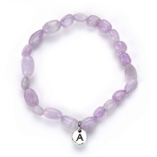 1 Strand Stretch Natural Purple Kunzite Free Form Gemstone Bracelet, 5-8mm Small Beads, Length Selections: 7 inch/7.5 inch
