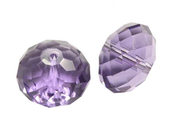 24pcs Adabele Austrian Faceted Rondelle Crystal Beads #5040, Tanzanite (Purple), Size Selections: 6x4mm, 8x6mm, 10x8mm