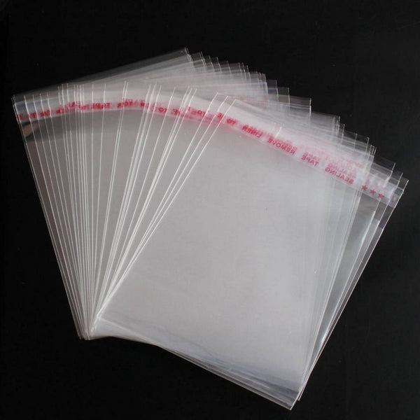 200pcs x Strong Small Self Adhesive Resealable Clear Plastic Cellophane Bags, Durable Packaging Storage Bag, Size Selections: 2.8 Inch, 3.6 Inch, 4 Inch