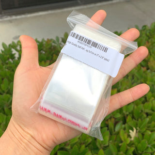 200pcs x Strong Small Self Adhesive Resealable Clear Plastic Cellophane Bags, Durable Packaging Storage Bag, Size Selections: 2.8 Inch, 3.6 Inch, 4 Inch