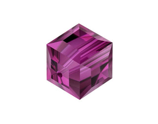 Buy fuchsia 6pcs Swarovski Faceted Cube Crystal Beads #5601, 8mm, Hole ID 1.2mm, | U Pick Color
