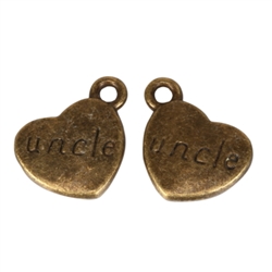 10 x Best Uncle Charms 15x12mm Antique Bronze Tone  #MCZ168