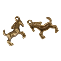 10 x Horse Charms 25x15mm Antique Bronze Tone  #MCZ334