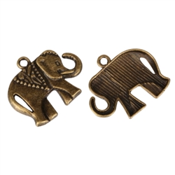 10 x Elephant Charms 24x17mm Antique bronze Tone  #MCZ363