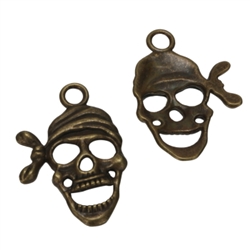 10 x The Day of the Dead Dia De Los Muertos Charms 22x19mm Antique Bronze Tone  #MCZ486