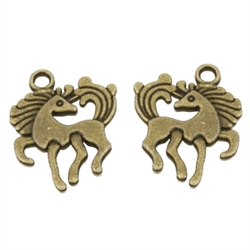 20 Horse Charms 21x16mm Antique Bronze Tone #MCZ840