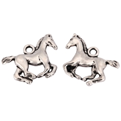 20 x Cute Horse Charms 19x13mm Antique Silver Tone  #MCZ1078